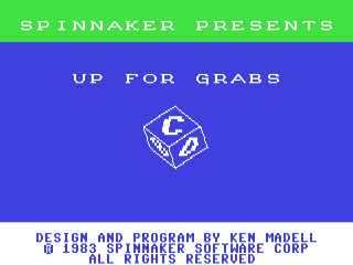 Up for Grabs title screen for Commodore 64